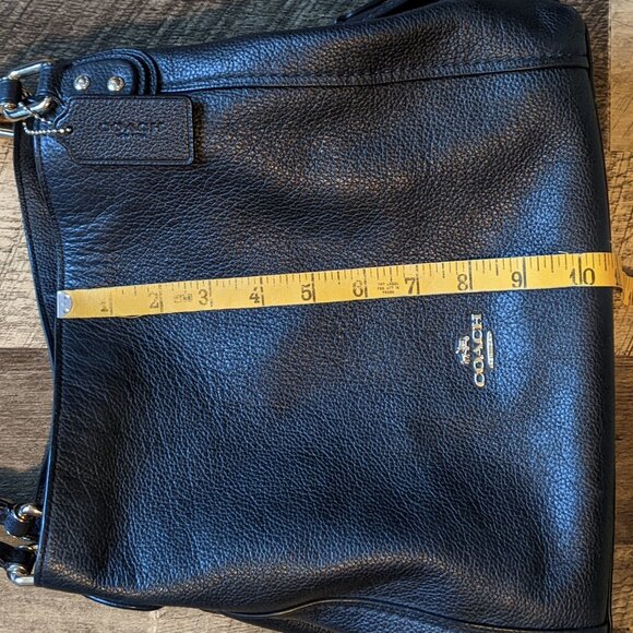 Coach Edie 31 Shoulder Bag Black Leather - Picture 8 of 11